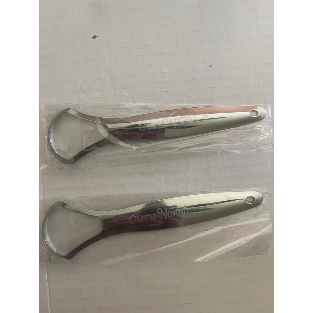 New Gura Nanda Metal 2 Tongue Scraper - Picture 3 of 5